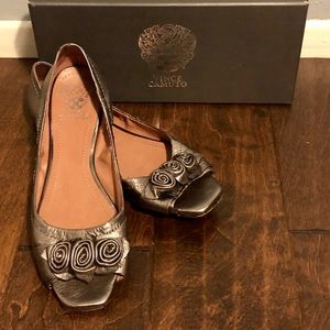 Vince Camuto Steel/metallic Napa Open Toe flats